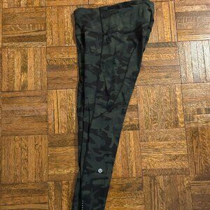 Lululemon Camo Fast and Free 7/8 Legging